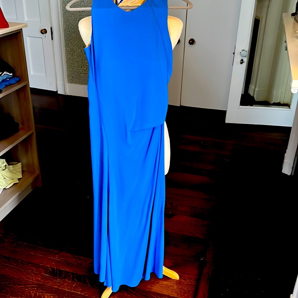 Reed Krakoff blue lined dress size 4